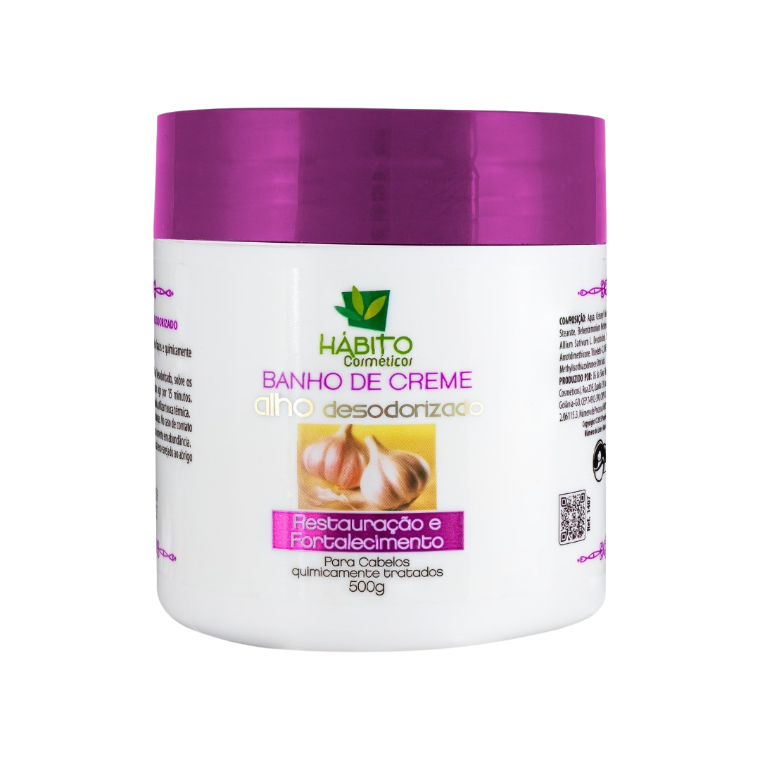 Banho de Creme Alho Desodorizado 500g