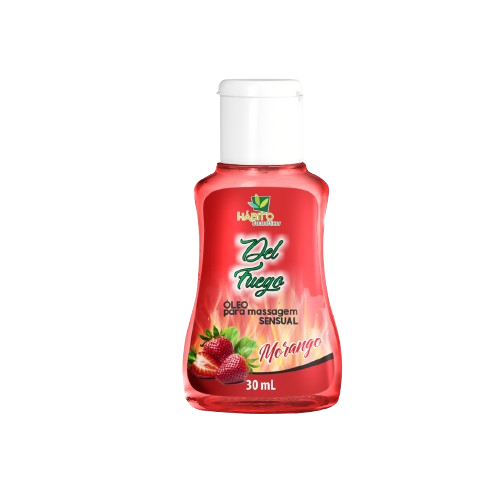 Óleo para Massagen Del Fuego Morango 30ml